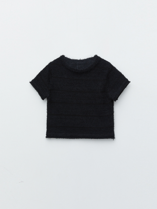 COLOR CROP KNIT IN BLACK