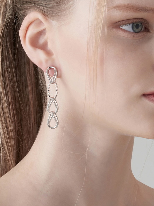 [Silver 925] Triple-Mobius drop Earrings
