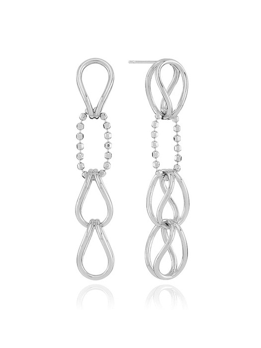 [Silver 925] Triple-Mobius drop Earrings