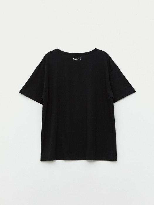 MATIN KIM LOGO T-SHIRT IN BLACK