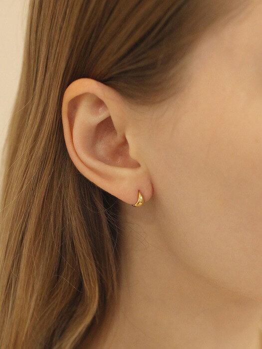 [단독][Silver925] TN107 Semi bold water drop earrings