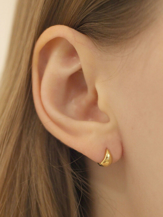 [단독][Silver925] TN107 Semi bold water drop earrings
