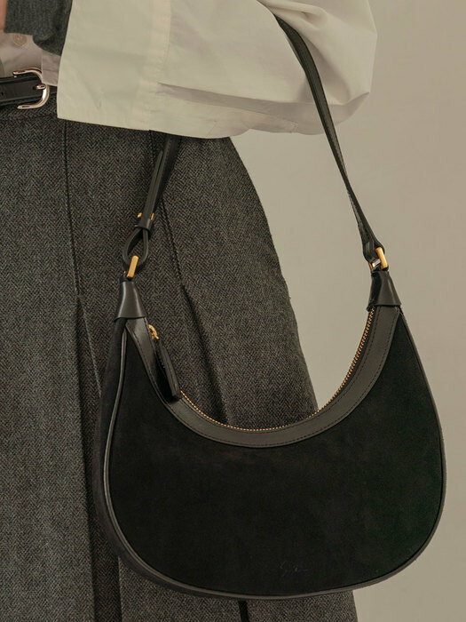 SI AC 3009 Suede HOBO bag_Black