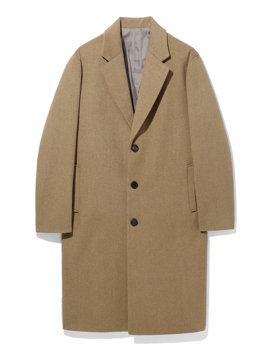 UNISEX STEDY MINIMAL SINGLE WOOL COAT CAMEL