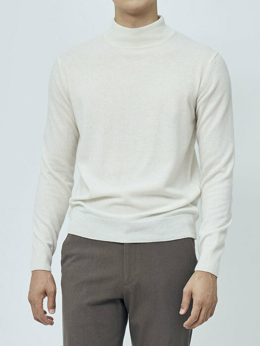 Cashmere-Blend Mock-Neck Sweater 4 Colors