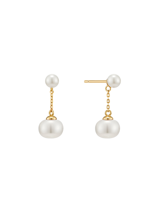 Button drop Pearl Earrings_EC1770