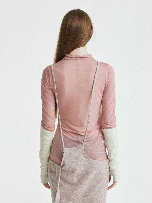 21AW Ruched Longsleeve Turtleneck-Pink