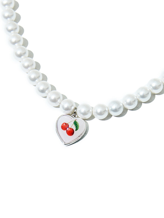 CHERRY HEART PEARL NECKLACE #54