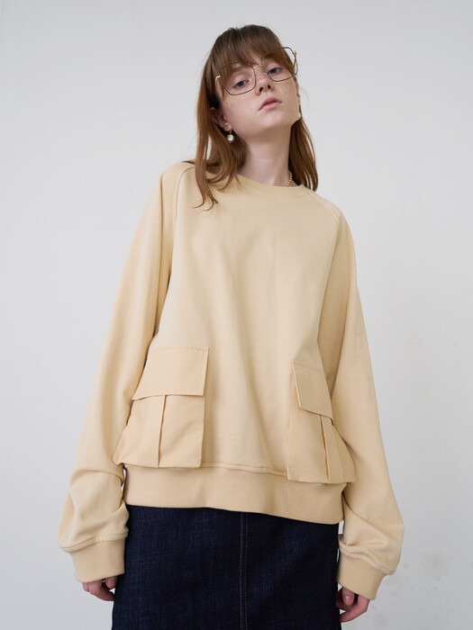 21 Fall_Custard Pocket Sweatshirt 