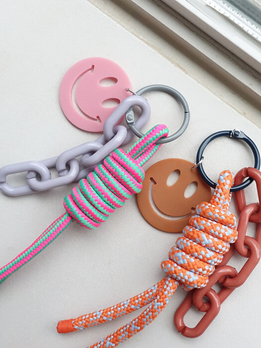 JOY SMILE KEYRING PINK