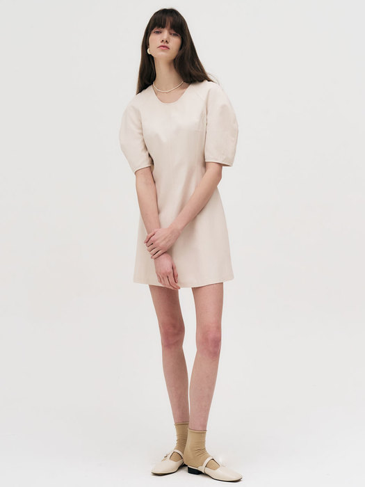  22 Summer_ Cream Cotton Mini Dress