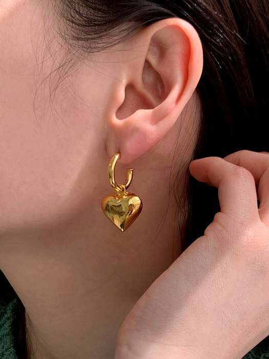 Bold Heart Hoop Earrings