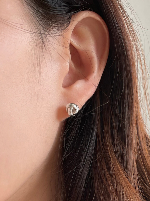 [silver925] tweed ball earring (2color)