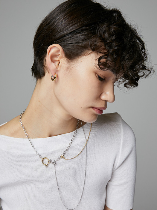 [Silver 925] multi-way screw clasp necklace