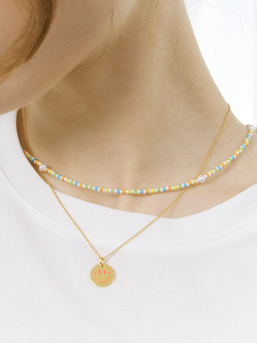 Zoe Rainbow Beads Necklace