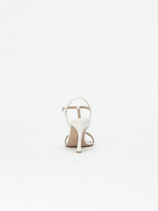 Cellist Strap Sandals in Milky White Patent