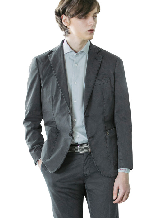 nora cotton set-up jacket - s.grey