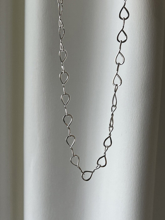 [925silver] Kisses chain necklace