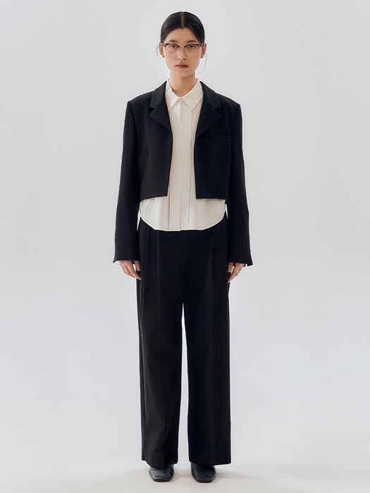 [Drama Signature] Cropped Tailored Blazer_5color