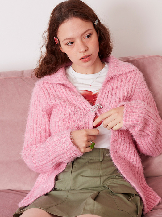 lotsyou_Mean Girls Collar Knit Cardigan Pink