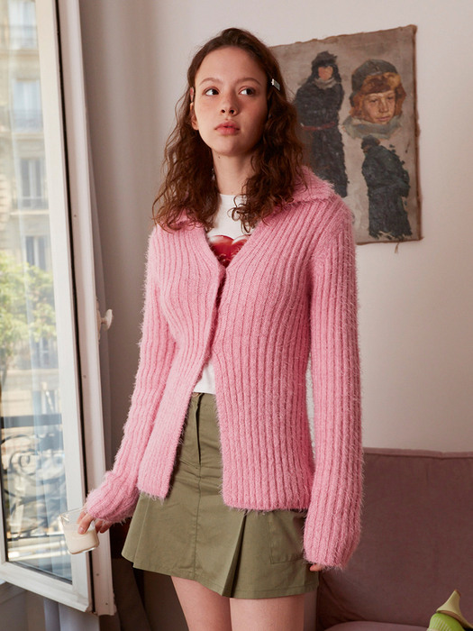 lotsyou_Mean Girls Collar Knit Cardigan Pink