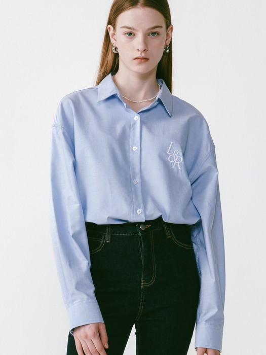 L&R Logo Oxford Shirt sky blue