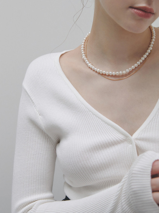 gold pearl necklace - gold/pearl