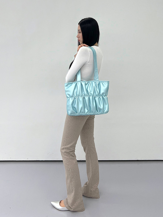 Square Gathered Bag [Light Blue]