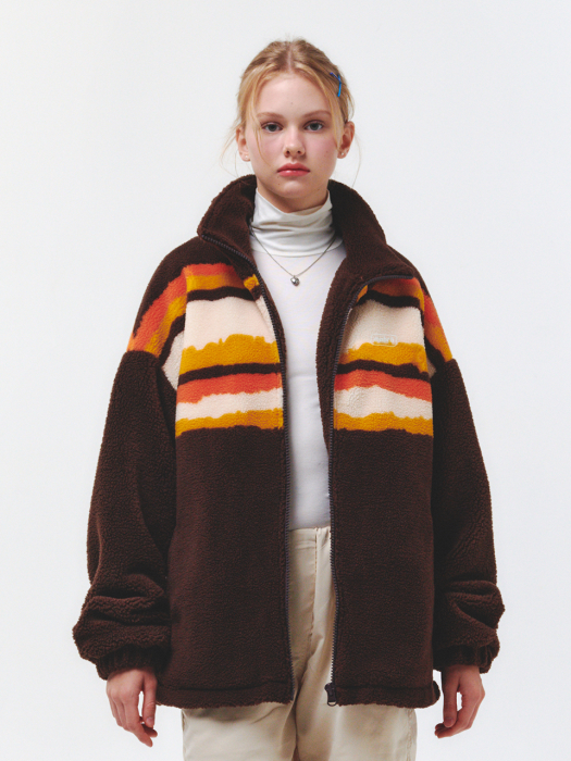 ★MAINBOOTH★Hillside Fleece Zip-Up(BROWN)★正規品/直送料込 ☆MAINBOOTH☆Hillside Fleece Zip-Up(BROWN)☆正規品/直送料込
