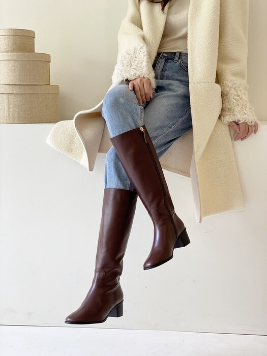 muse slim long boots brown