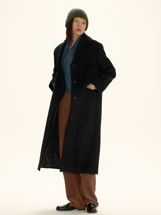 Peter Black Wool Coat (Black)