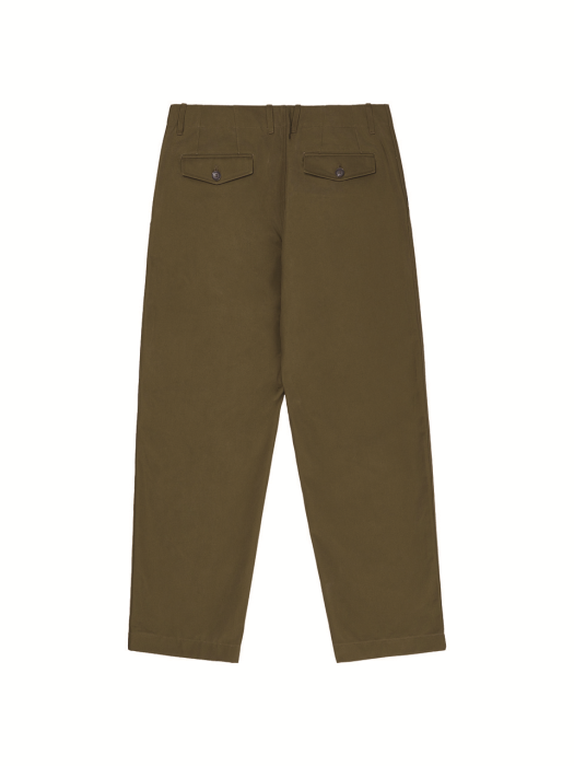 TAPERED CHINO TROUSERS_OLIVE