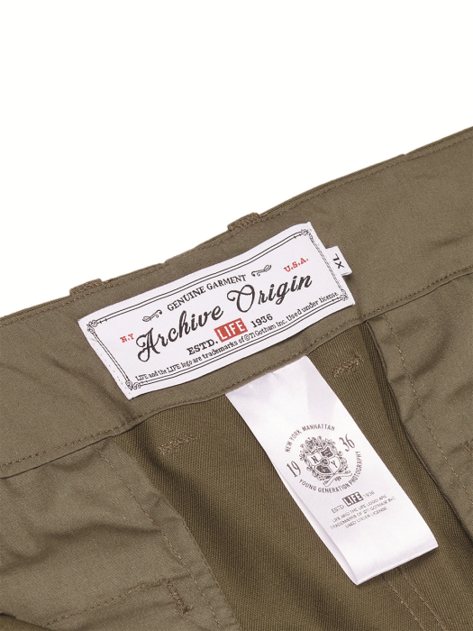 TAPERED CHINO TROUSERS_OLIVE