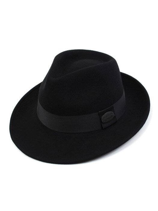 BU Line Black Wool Fedora - Big Size 빅사이즈페도라