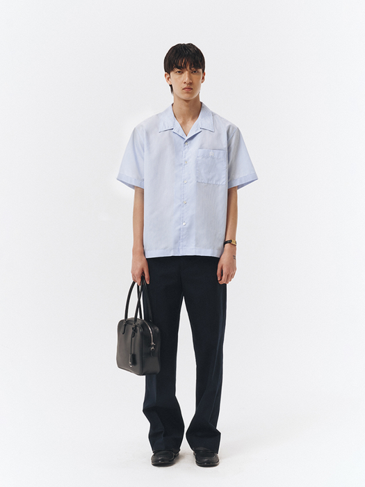 STRAIGHT LAYERED CHINO PANTS FRENCH NAVY_M_UDPA3B327N2