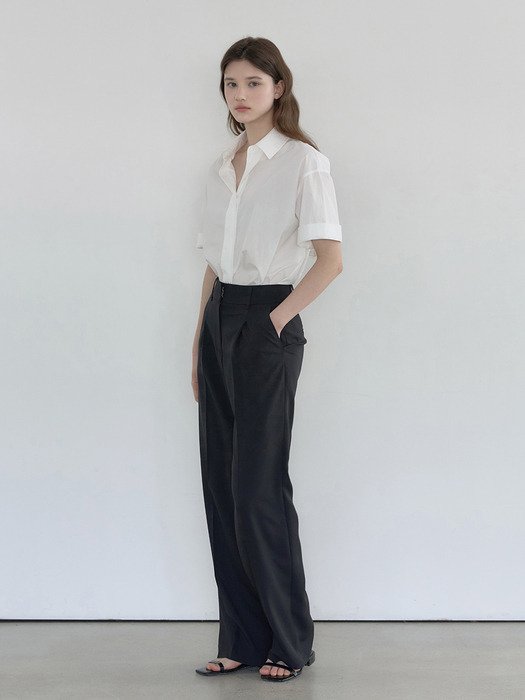 Summer new wide pant Black [N6MPT01]