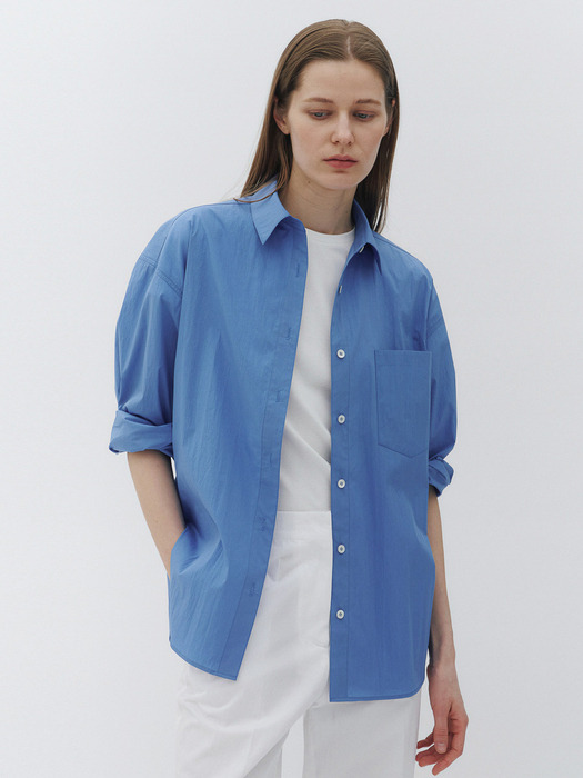 Bio cotton shirt (Blue )