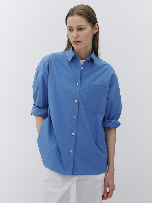 Bio cotton shirt (Blue )