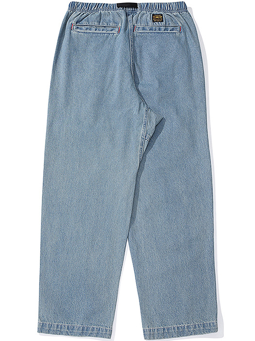 M-LABEL LOOSE-FIT DENIM BELTED PANTS 라이트진