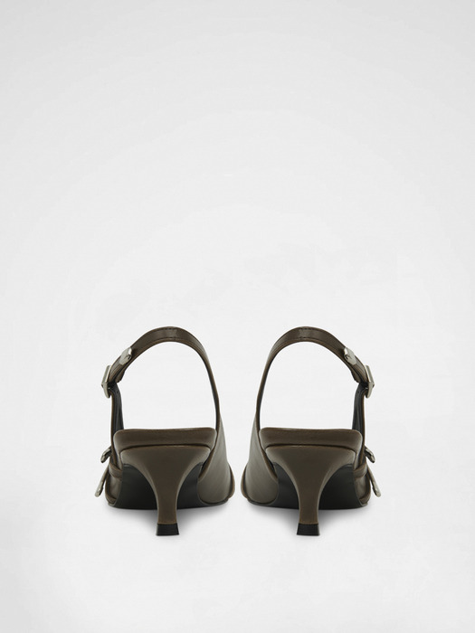 BELTED SLINGBACK / BROWN