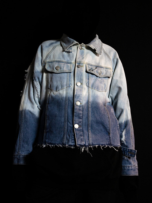 BBD Utopia Bleached Custom Raglan Denim Jacket (Blue)