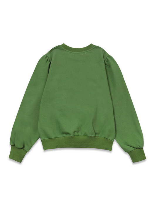 flua puff sweatshirt green