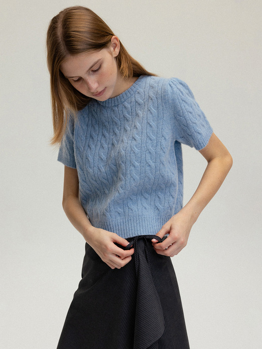 Bella half sleeve knit (blue)
