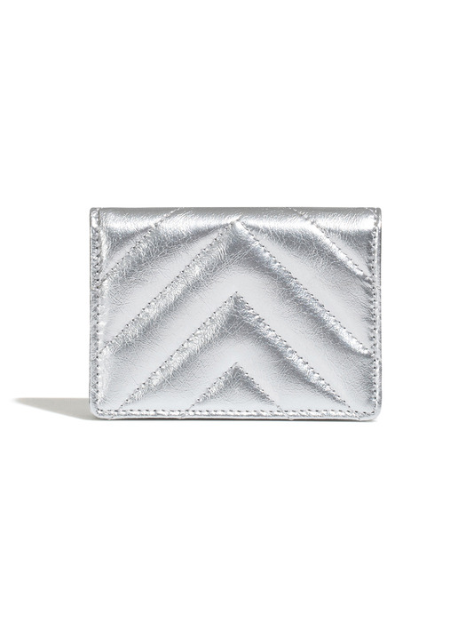 CRINKLE TRIANGLE QUILTING POCKET D - SILVER