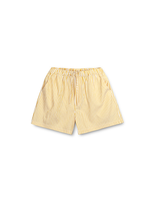 RELAXED STRIPE PAJAMS SHORTS_YELLOW
