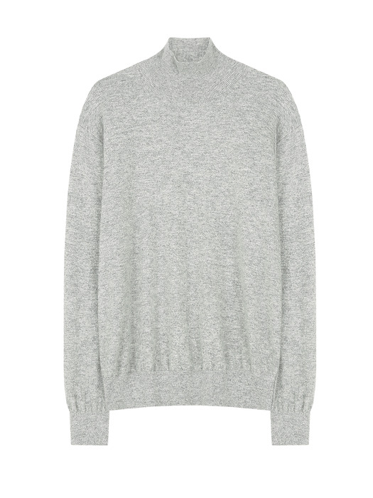Cashmere Wool soft turtleneck Knit (Mid gray)