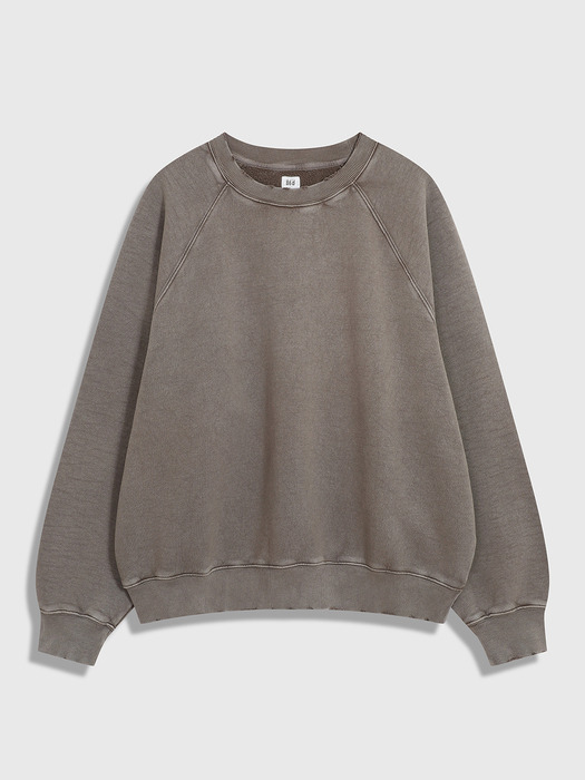 Destroyed Raglan Sweatshirt (Khaki)