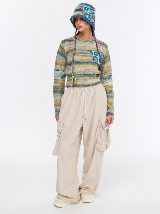 Corduroy Banding Pants Ivory