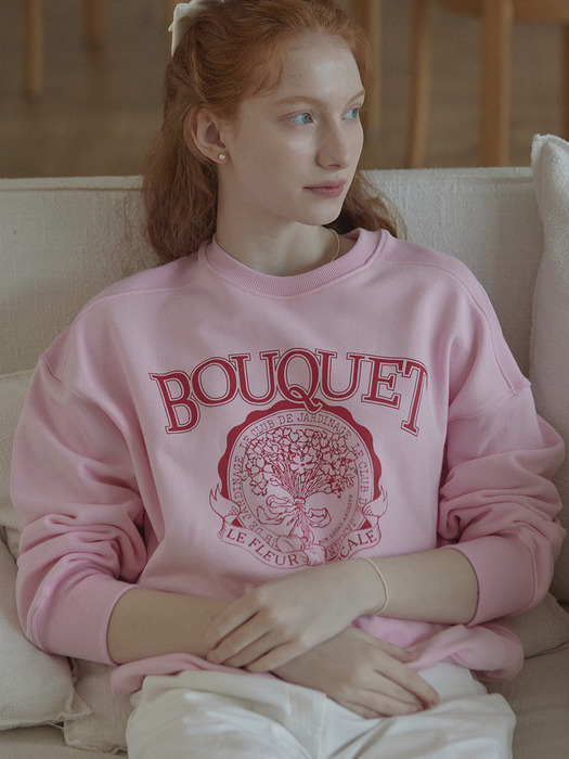 Bouquet Flower Sweatshirt - Pink