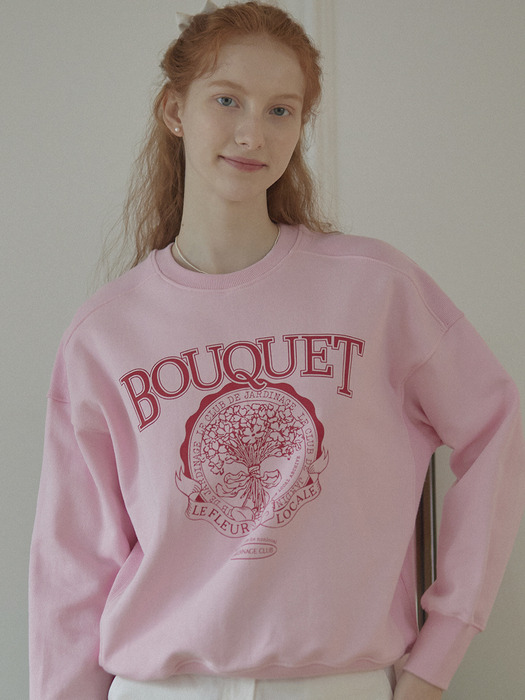 Bouquet Flower Sweatshirt - Pink